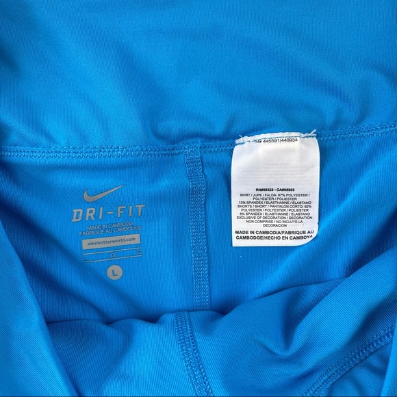 Nike Woman’s Dri Fit Blue with white stripe Tennis Skort size L - Picture 6 of 11